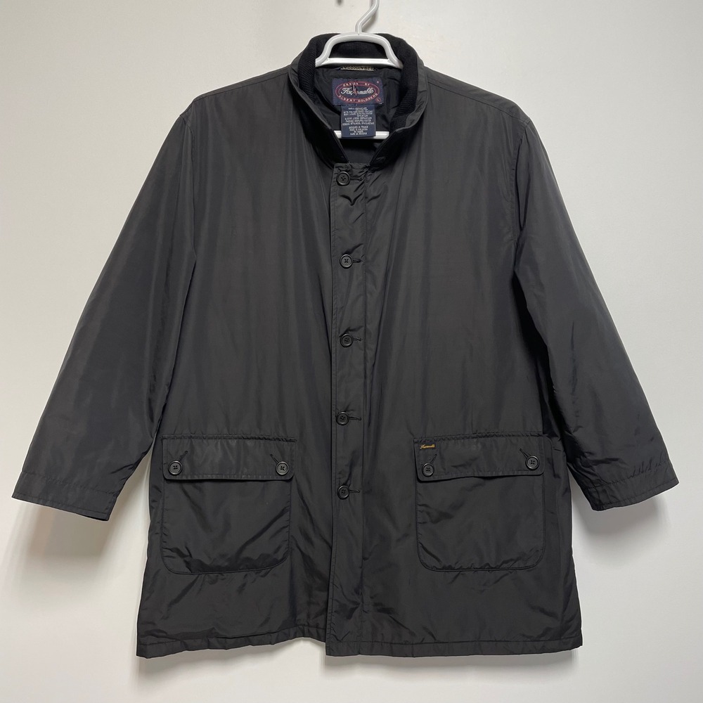Faconnable Albert Goldberg Men's Black Jacket Size L Nylon Cotton‎ Blend